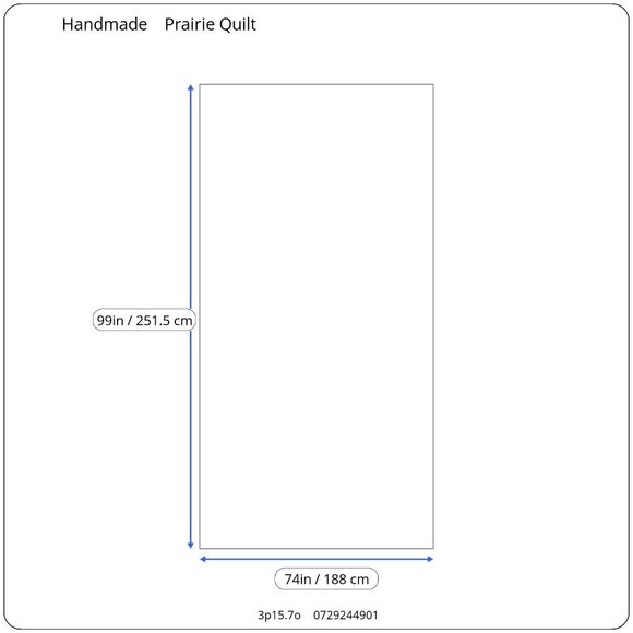 Handmade Hand Crafted Prairie Quilt Granny Square Prinoline Cottagecore 99X74 - Picture 12 of 12